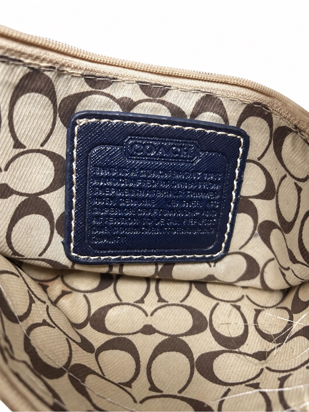 Coach Patchwork Satchel Handbag in Navy and Multicolor Patch - Picture 4 of 5
